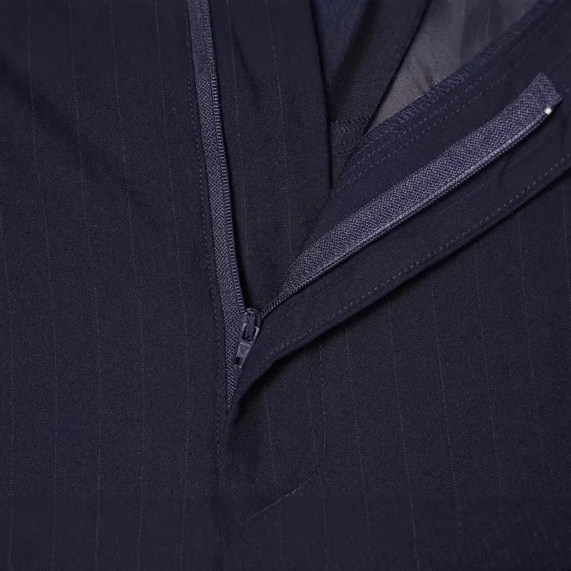 Damen Zweiteiliges Anzug-Set mit asymmetrischem Stehkragen-Blazer und weiter Palazzohose Nord Taschen