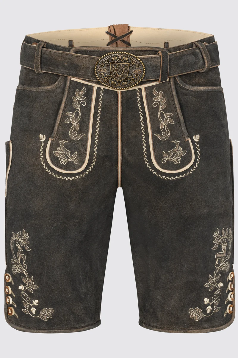 Herren Lederhose ARENDT % mit Gürtel - Krüger Buam - 961070-000-0076