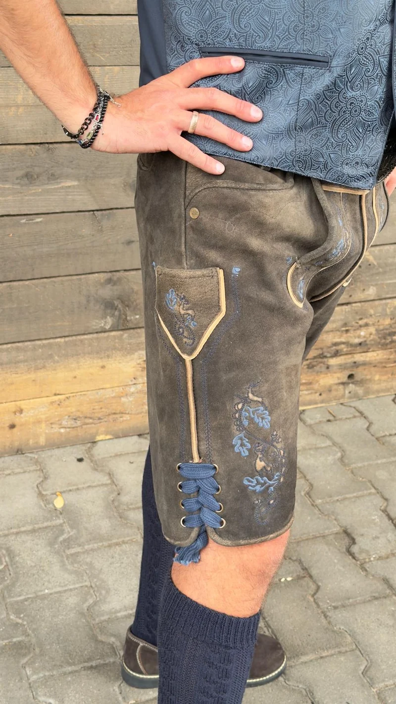 Herren Lederhose VASILI mit Gürtel % - Krüger Buam - 962670-000-0076