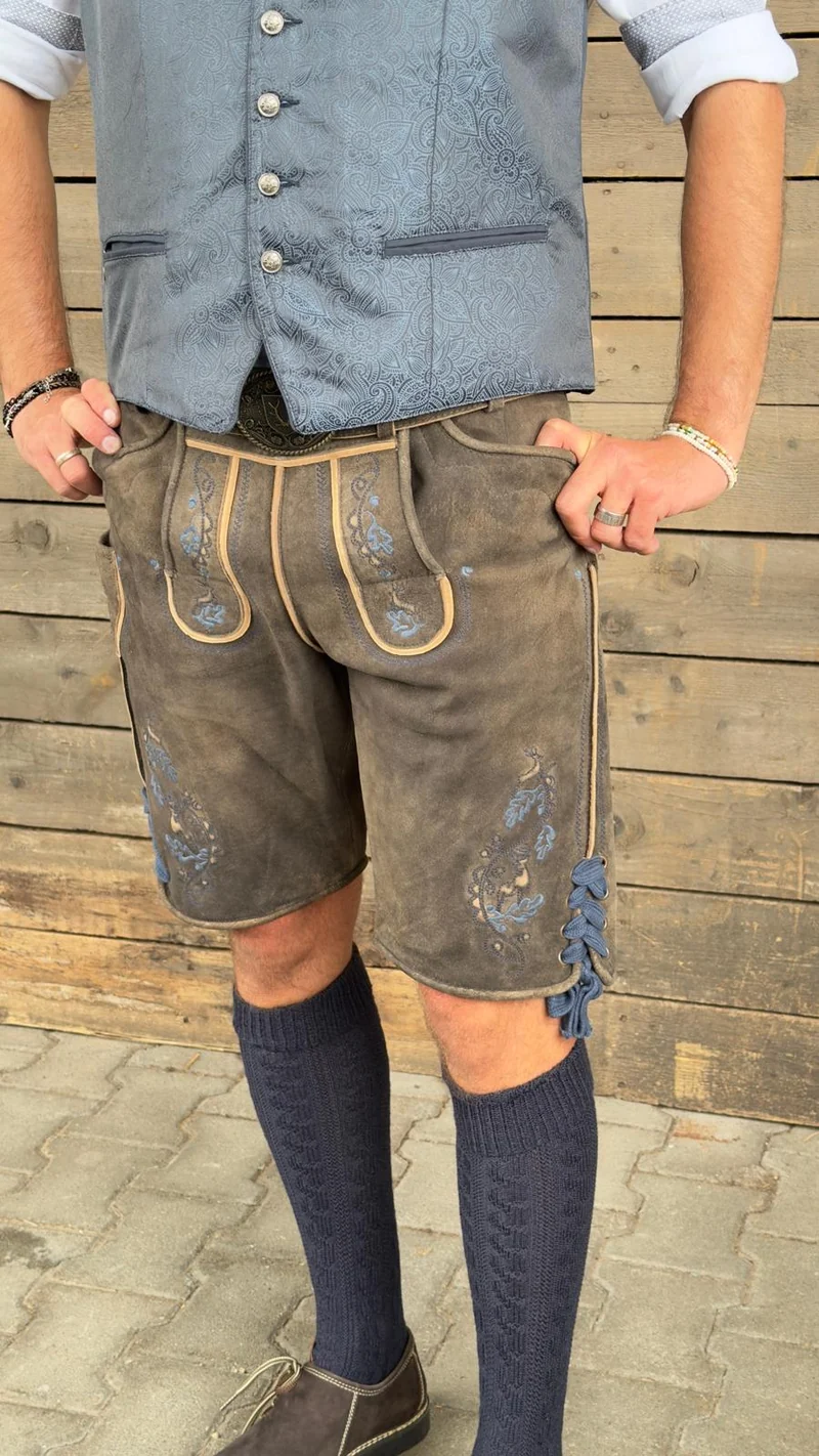 Herren Lederhose VASILI mit Gürtel % - Krüger Buam - 962670-000-0076
