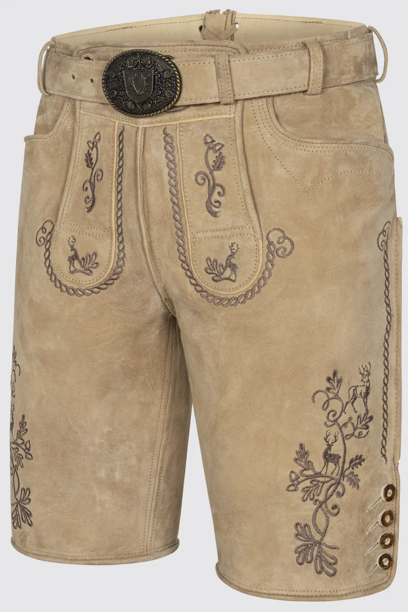 Herren Lederhose MILIAN mit Gürtel - Krüger Buam - 965070-000-0071