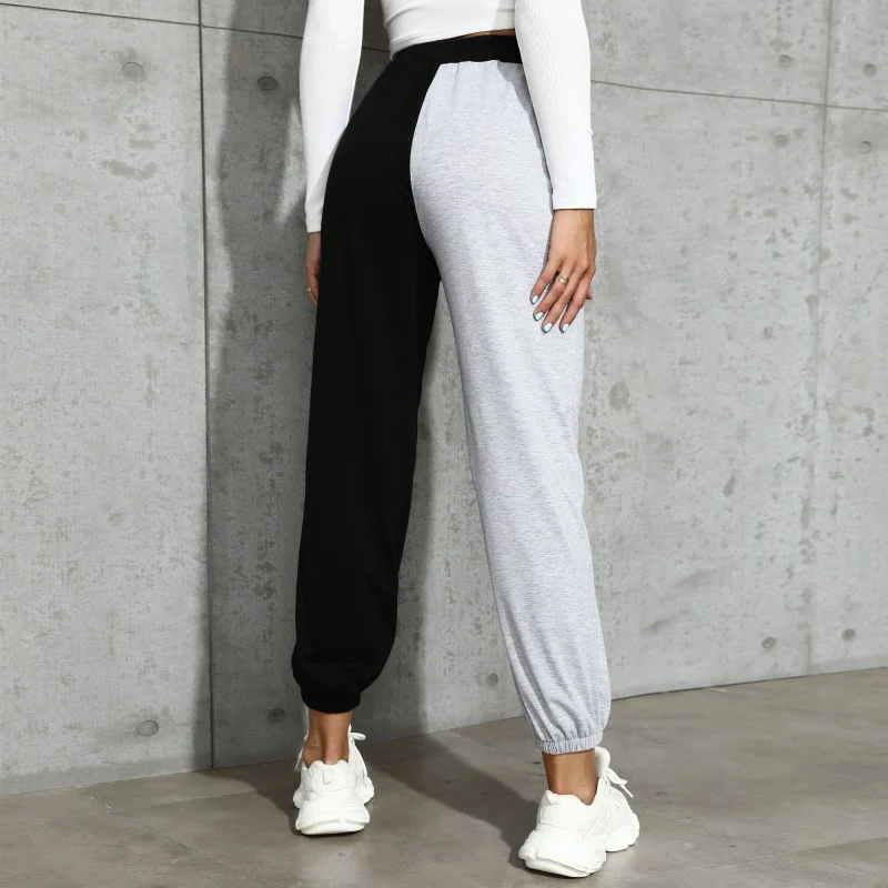 Damen Zweifarbige Jogginghose im Colorblock‑Design mit Tunnelzug und elastischen Bündchen Nord Taschen