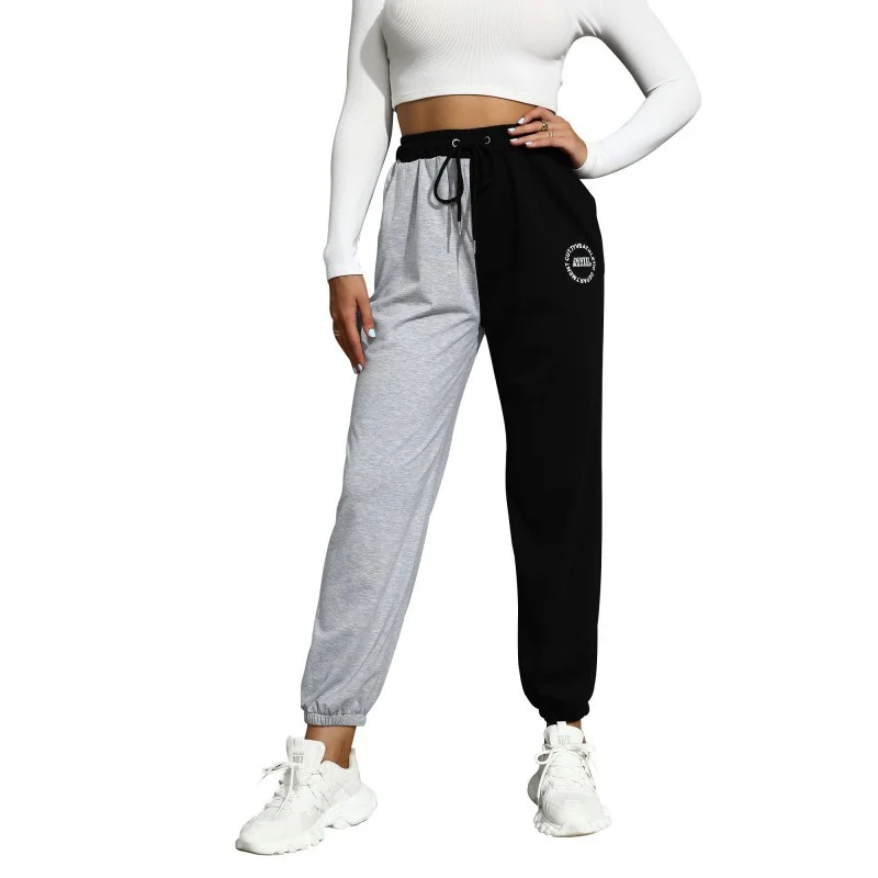 Damen Zweifarbige Jogginghose im Colorblock‑Design mit Tunnelzug und elastischen Bündchen Nord Taschen