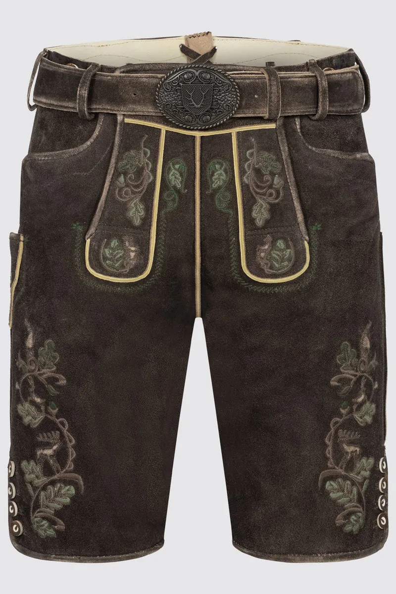 Herren Lederhose ADREON mit Gürtel - Krüger Buam - 961969-000-0076