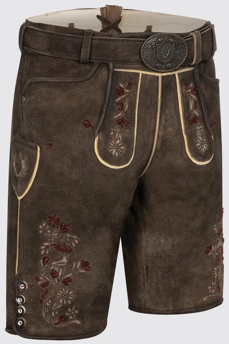 Herren Lederhose OLIVIER mit Gürtel - Krüger Buam - 961669-000-0076