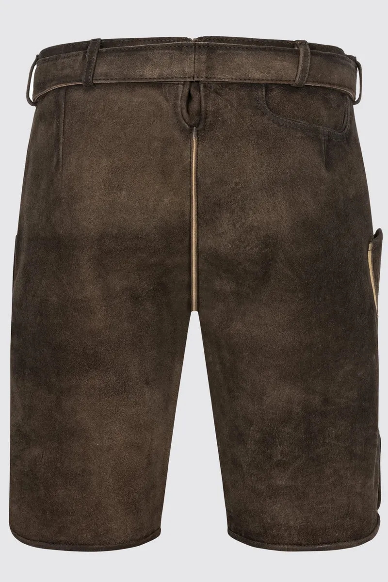 Herren Lederhose OLIVIER mit Gürtel - Krüger Buam - 961669-000-0076