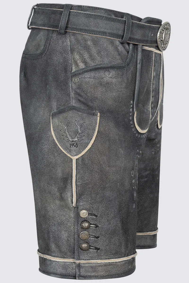 Herren Lederhose KUNO mit Gürtel - Krüger Buam - 962269-000-0041