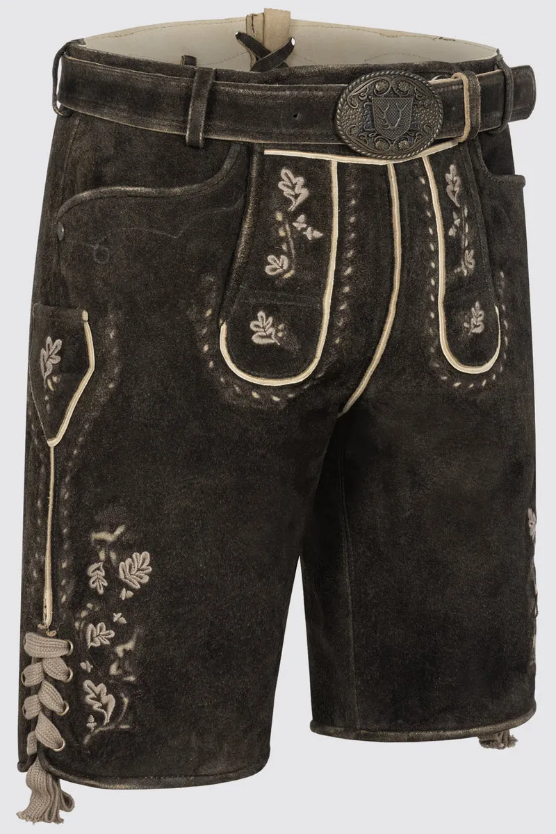Herren Lederhose CALLE % mit Gürtel - Krüger Buam - 961269-000-0076