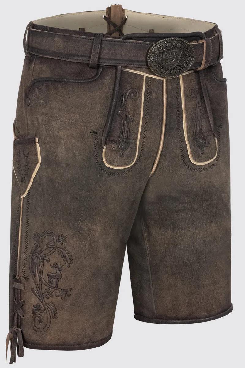 Herren Lederhose RAUL mit Gürtel - Krüger Buam - 961069-000-0007