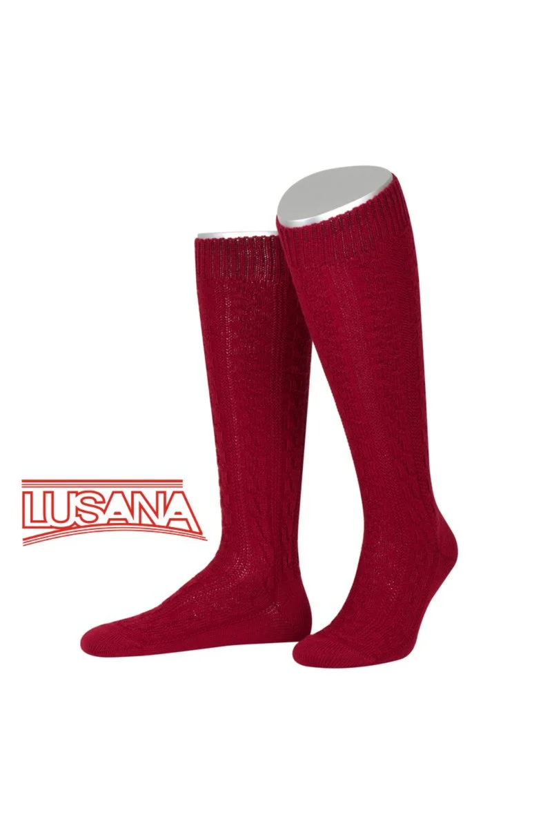 Trachtenkniestrumpf - Handgekettelte Spitze - Verschiedene Farben - L340