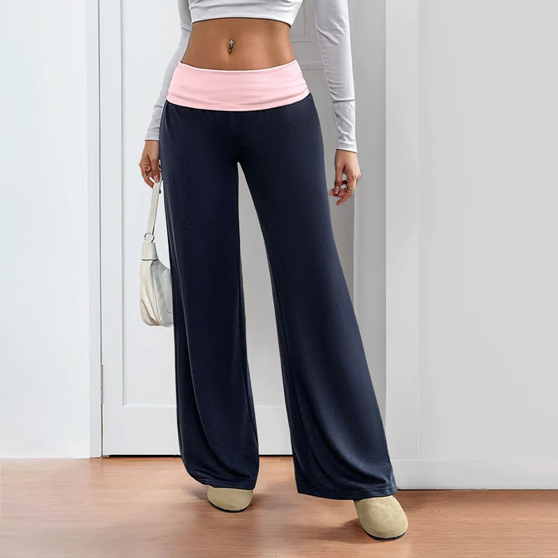 Damen Weite Palazzo‑Yogahose mit umschlagbarem Komfortbund Nord Taschen