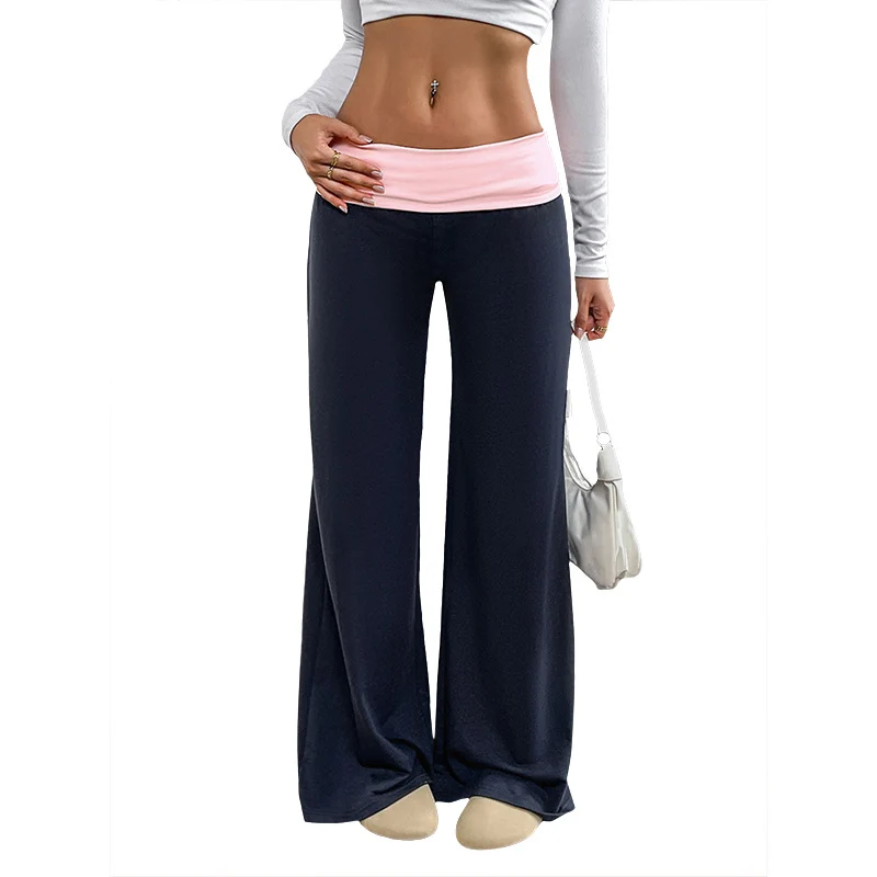 Damen Weite Palazzo‑Yogahose mit umschlagbarem Komfortbund Nord Taschen