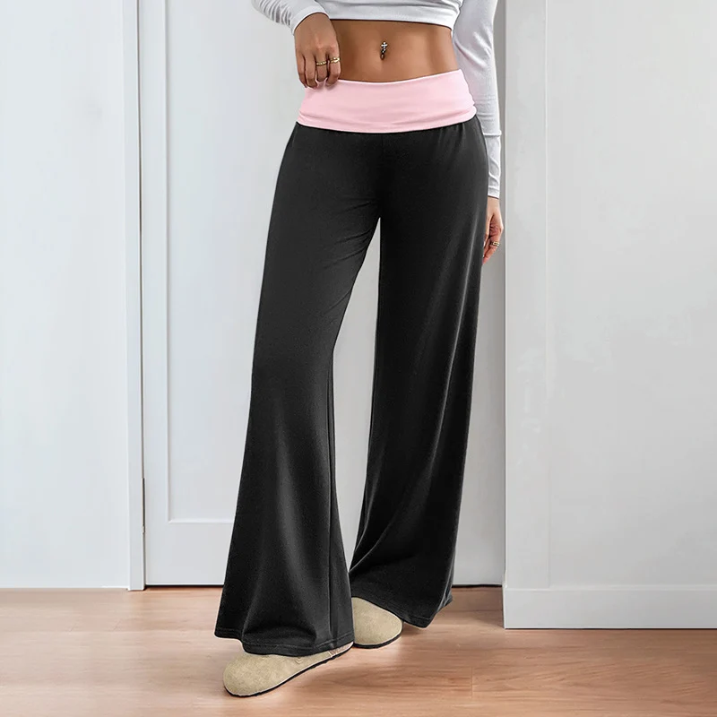 Damen Weite Palazzo‑Yogahose mit umschlagbarem Komfortbund Nord Taschen