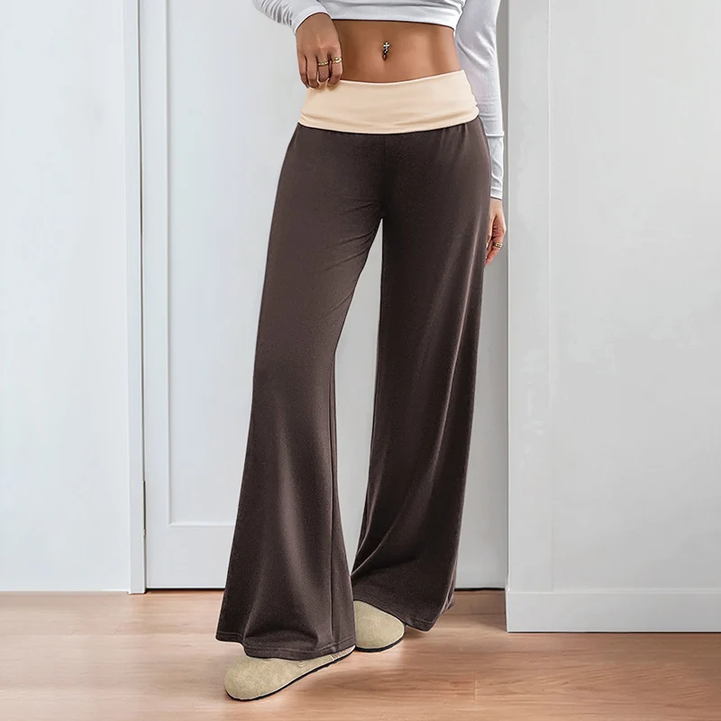 Damen Weite Palazzo‑Yogahose mit umschlagbarem Komfortbund Nord Taschen