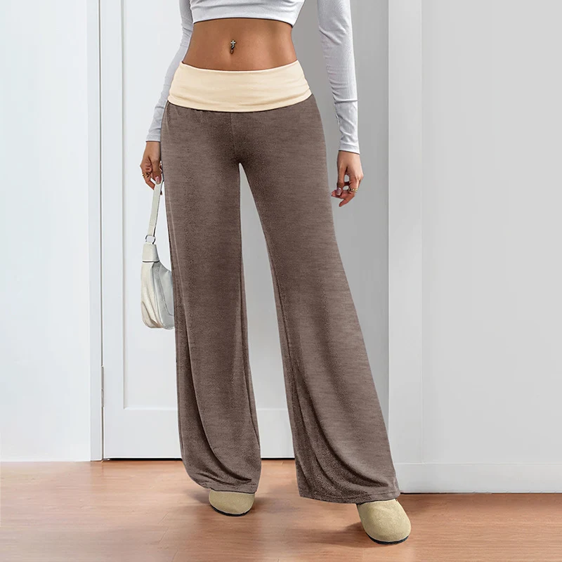 Damen Weite Palazzo‑Yogahose mit umschlagbarem Komfortbund Nord Taschen