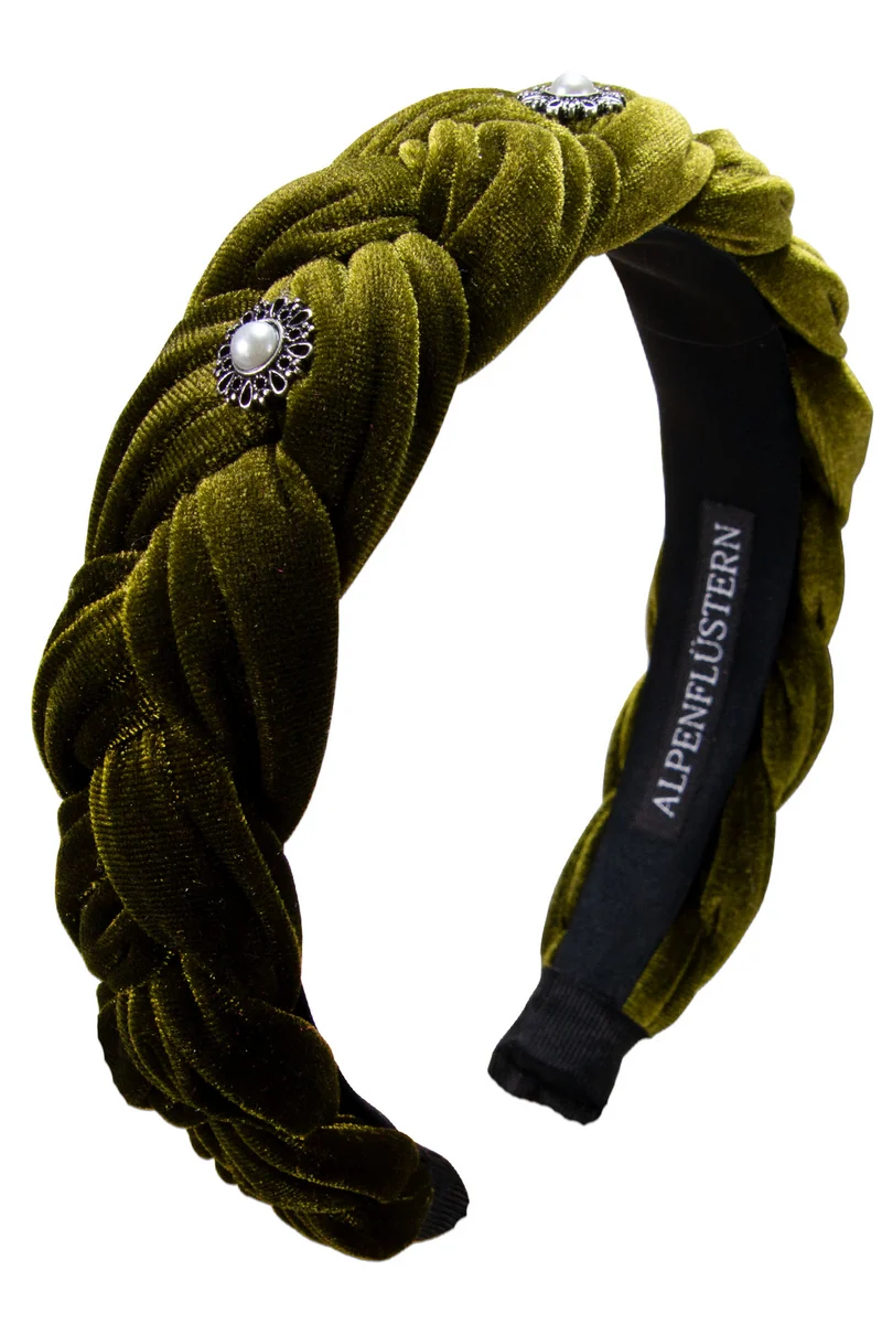 Samt-Haarreif - ADV133-000 - Flechtoptik - Helena - verschiedene Farben - Alpenflüstern