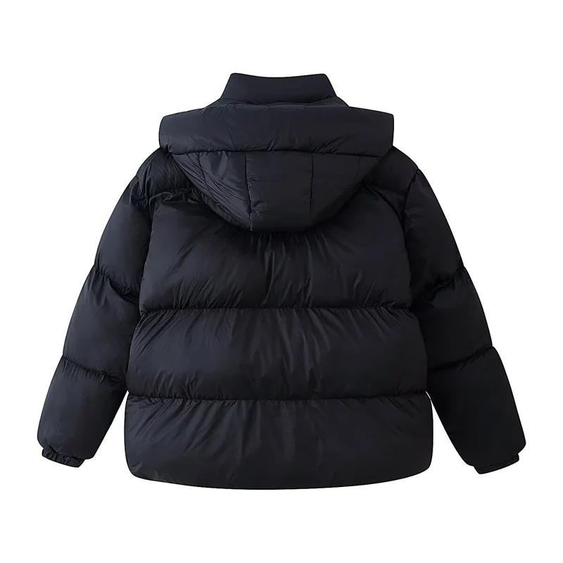 Damen Oversized Stepp-Winterjacke mit extra großer Kapuze und aufgesetzten Taschen Nord Taschen