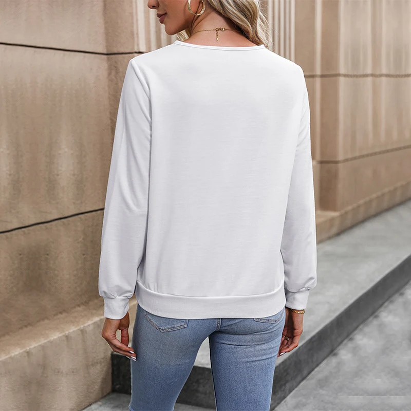 Damen V‑Ausschnitt Longsleeve aus feinem Stretch‑Viskosejersey mit taillierter Schnittführung Nord Taschen