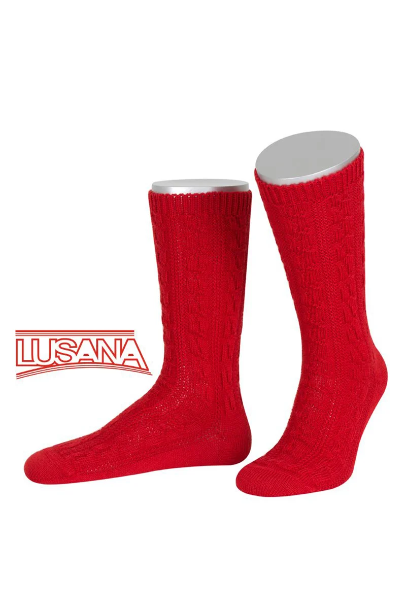 Trachtensocke - Handgekettelte Spitze - Verschiedene Farben - L5697