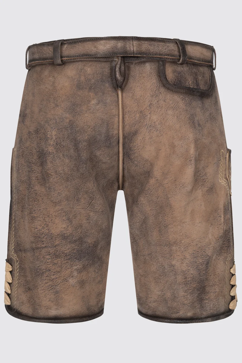 Herren Lederhose MAGNUS - Trachtenhose - Krüger Buam - mit Gürtel - 962065-000-0007