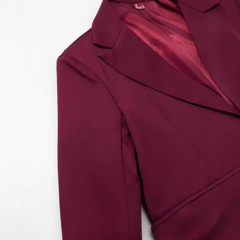Damen Legerer Ein-Knopf-Blazer mit Reverskragen, Pattentaschen und Satinfutter Nord Taschen