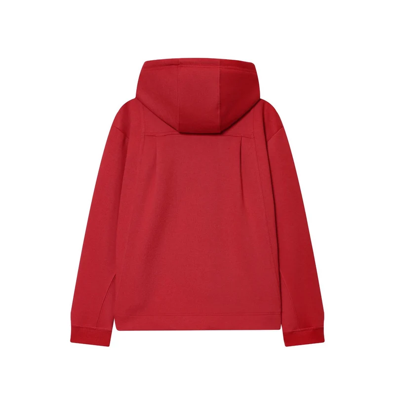 Damen Oversize Kapuzenpullover aus schwerer Baumwollmischung mit Kängurutasche und Tunnelzug Nord Taschen