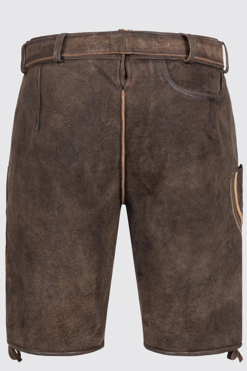 Herren Lederhose - ROGER - Trachtenhose - Krüger Buam - mit Gürtel - 962066-000-0007