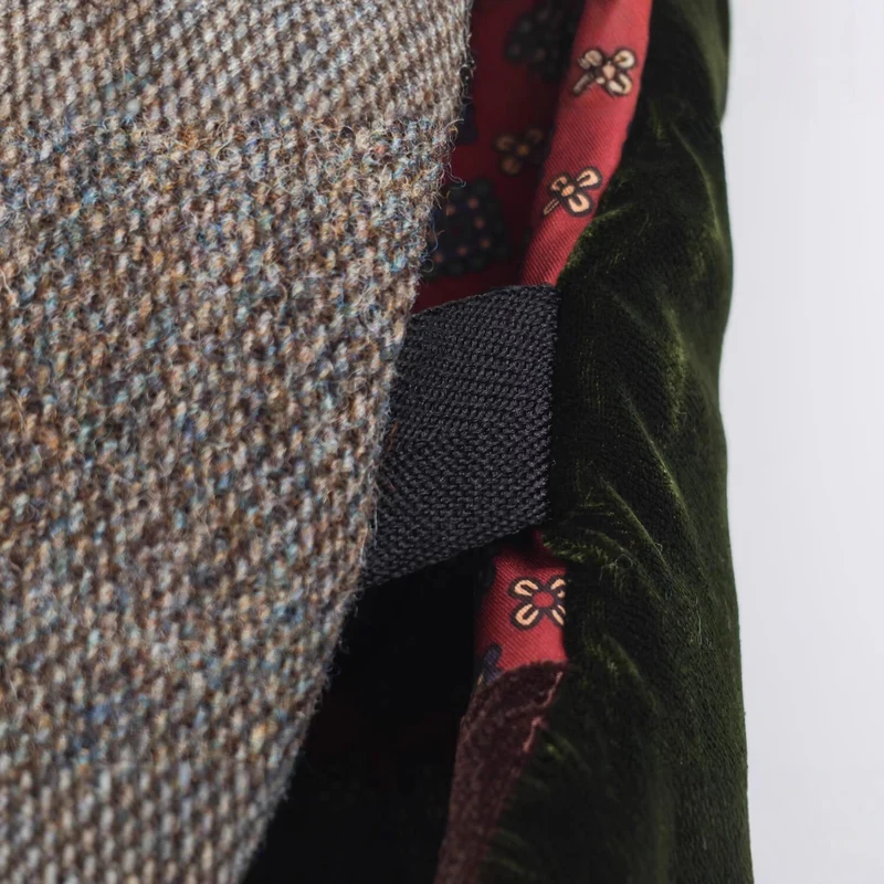 Damen Gestepptes Patchwork-Weste mit voluminösem Schalkragen Nord Taschen