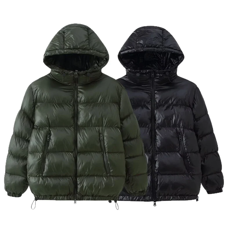 Damen Gesteppte Oversized Thermojacke mit Kapuze und wasserabweisender Oberfläche Nord Taschen