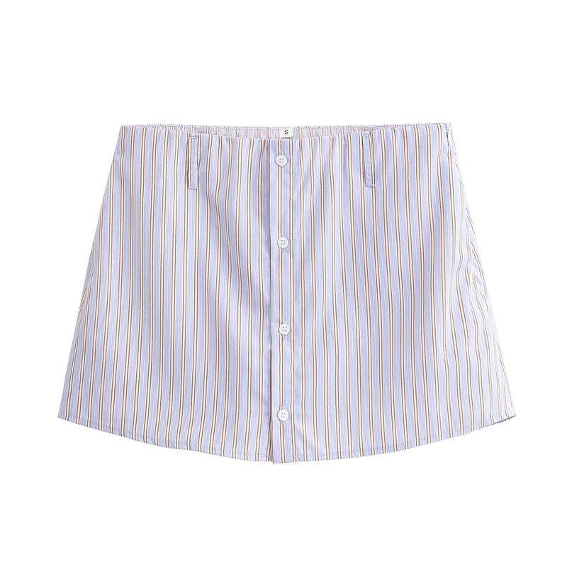 Damen Oversize-Hemdbluse mit feinen Längsstreifen, Brusttasche und abgerundetem Saum Nord Taschen