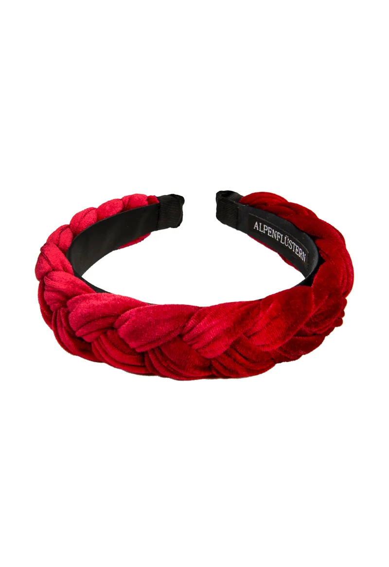 Samt-Haarreif - Flechtoptik - ADV132-000 - verschiedene Farben - Alpenflüstern