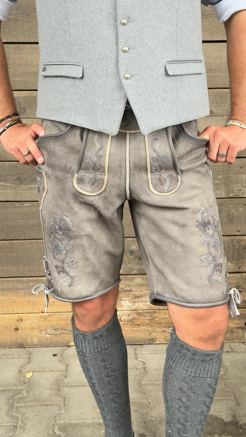 Herren Lederhose MIRKO - mit Gürtel - Krüger Buam - 961368-000-0044