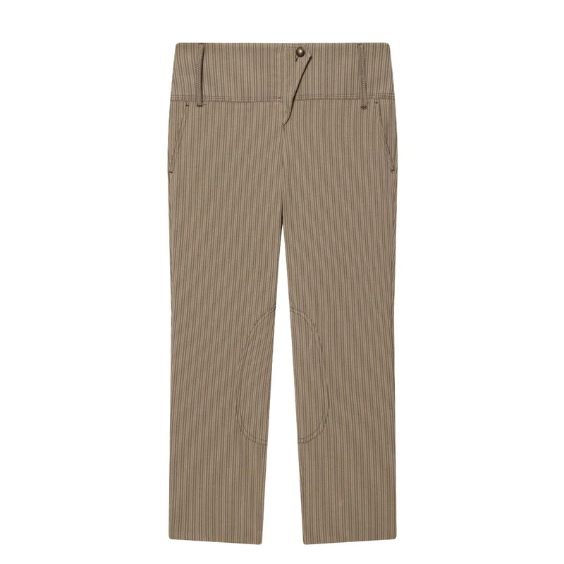 Damen Gerade geschnittene Bundhose mit hohem Bund und Kniepatches Nord Taschen