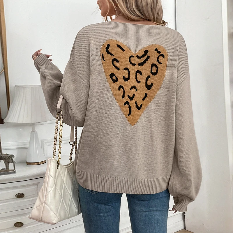 Damen Lockerer V-Ausschnitt Strickpullover mit dekorativen Bindebändern Nord Taschen