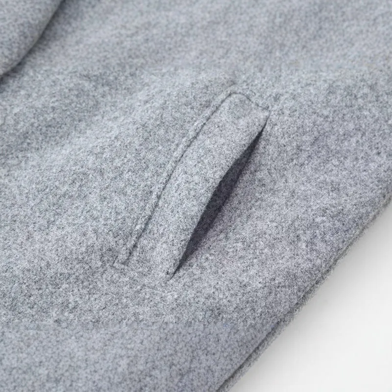 Damen Boxy Doppelreiher-Kurzmantel aus Wollmix mit Stehkragen Nord Taschen