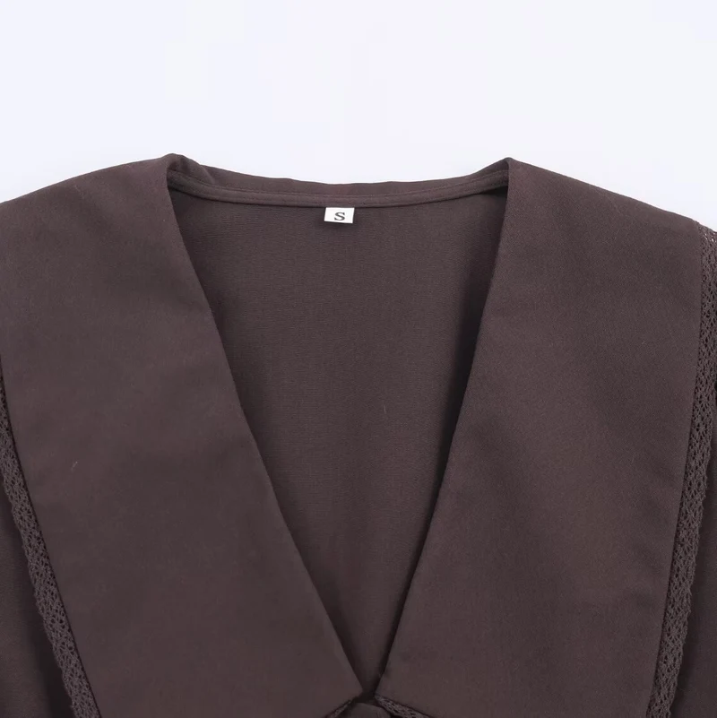 Damen Bluse mit übergroßem Matrosenkragen, Puffärmeln und Kellerfalten Nord Taschen