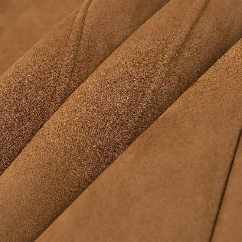 Damen Midimantel aus Lammfellimitat mit voluminösem Schalkragen und Knopfverschluss Nord Taschen