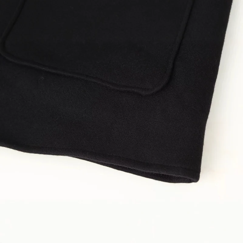 Damen Kastige Kurzjacke aus Wollmix mit Stehkragen und aufgesetzten Pattentaschen Nord Taschen