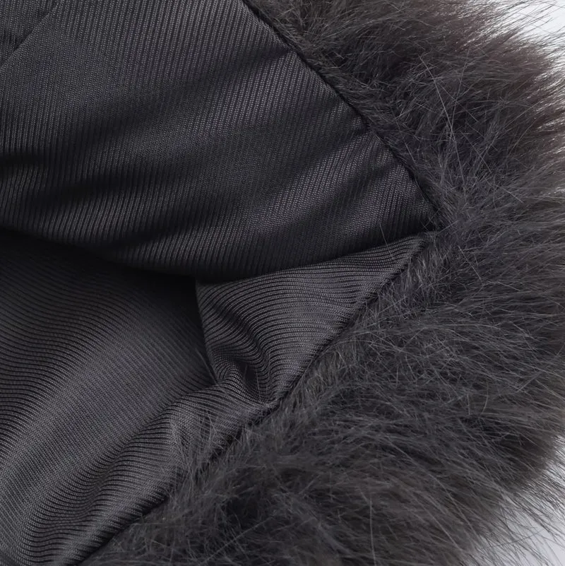 Damen Kurze Faux‑Fur‑Jacke mit Stehkragen und Boxy‑Schnitt Nord Taschen