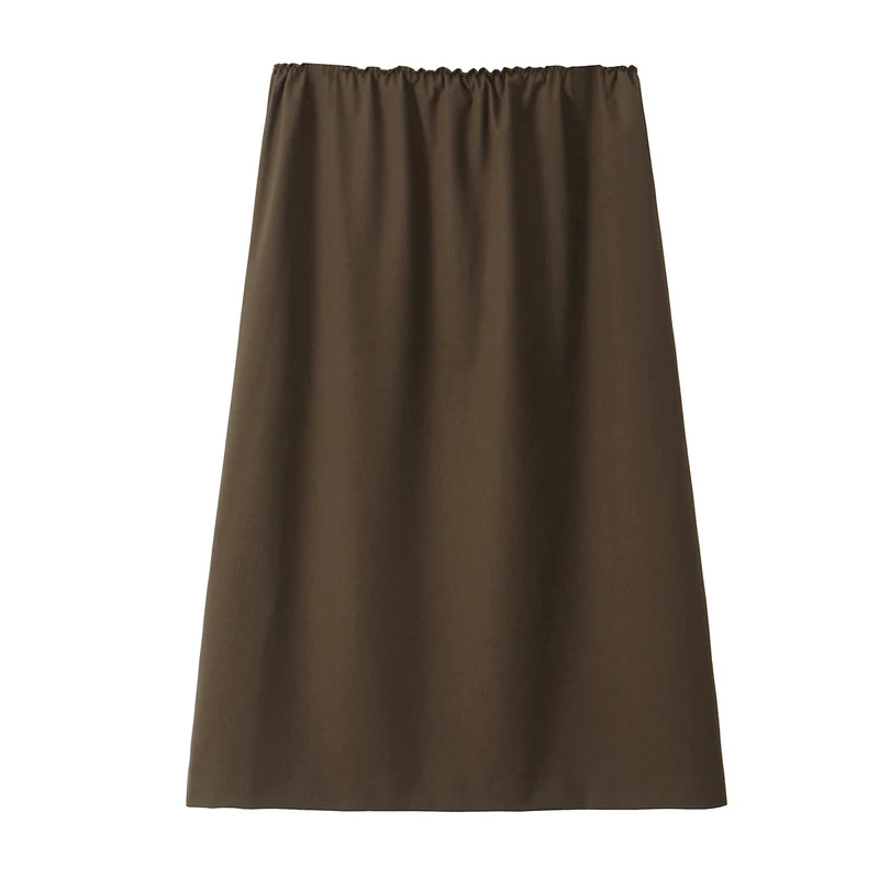 Damen A‑Linien‑Midirock mit elastischem Bund und fließender Silhouette Nord Taschen