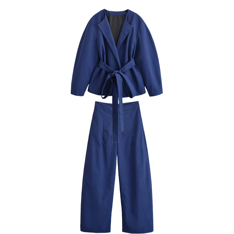 Damen Kurzblazer im Kimono‑Stil mit Bindegürtel und kastiger Silhouette Nord Taschen