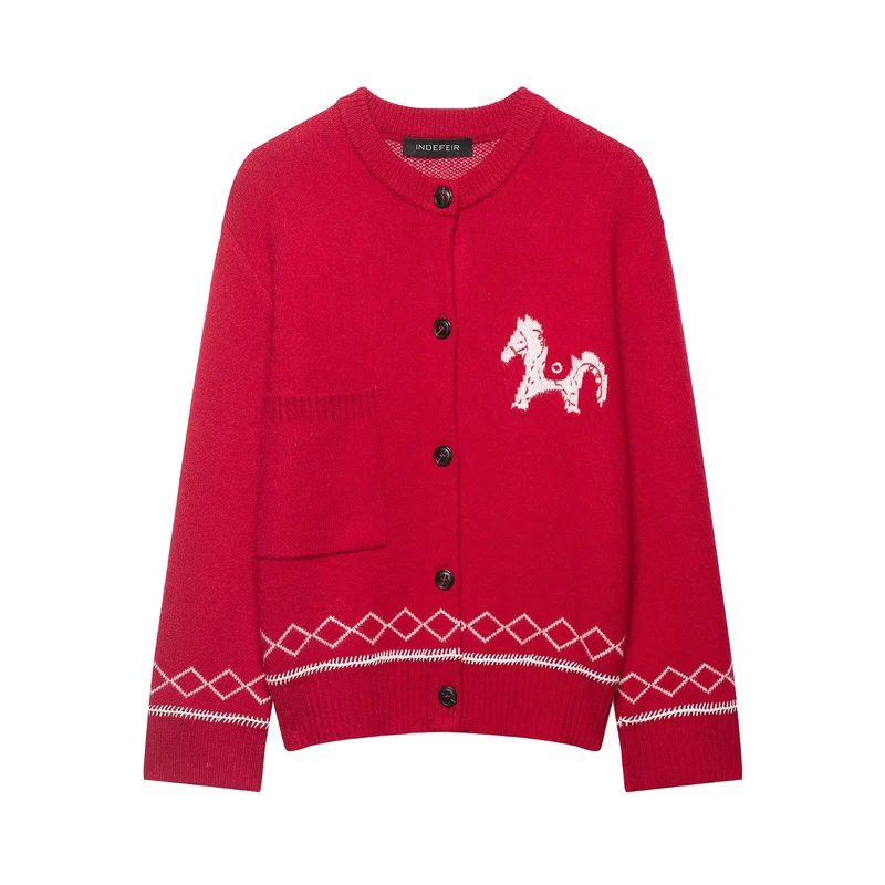 Damen Feinstrick-Cardigan mit gehäkeltem Peter-Pan-Kragen Nord Taschen