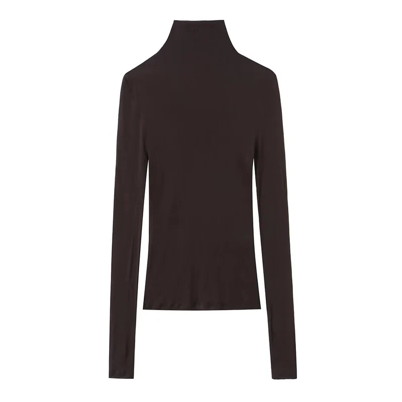 Damen Enganliegendes Langarm-Top mit hohem Rollkragen und Stretch‑Jersey Nord Taschen