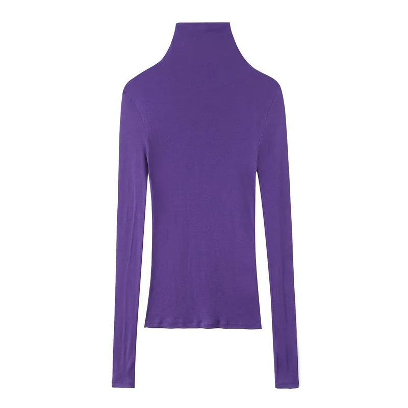 Damen Enganliegendes Langarm-Top mit hohem Rollkragen und Stretch‑Jersey Nord Taschen
