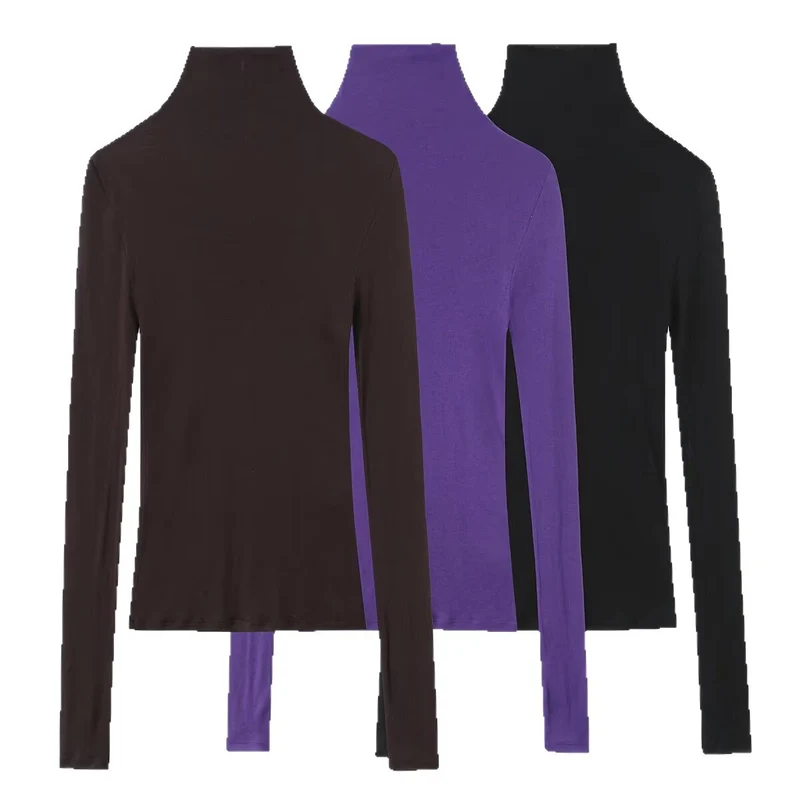 Damen Enganliegendes Langarm-Top mit hohem Rollkragen und Stretch‑Jersey Nord Taschen