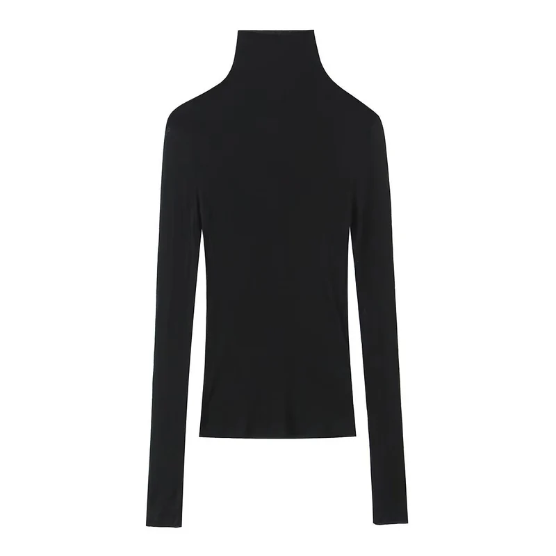 Damen Enganliegendes Langarm-Top mit hohem Rollkragen und Stretch‑Jersey Nord Taschen