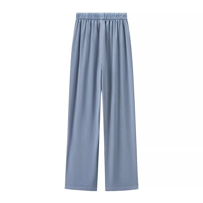 Damen Weite Palazzo‑Hose mit hohem Elastbund, Tunnelzug und Eingrifftaschen Nord Taschen