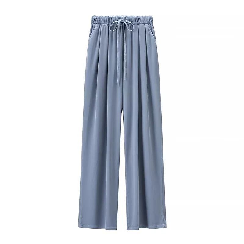 Damen Weite Palazzo‑Hose mit hohem Elastbund, Tunnelzug und Eingrifftaschen Nord Taschen