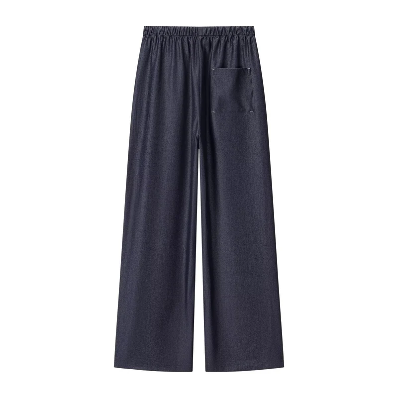 Damen weite Palazzo‑Hose mit Elastikbund und Tunnelzug Nord Taschen