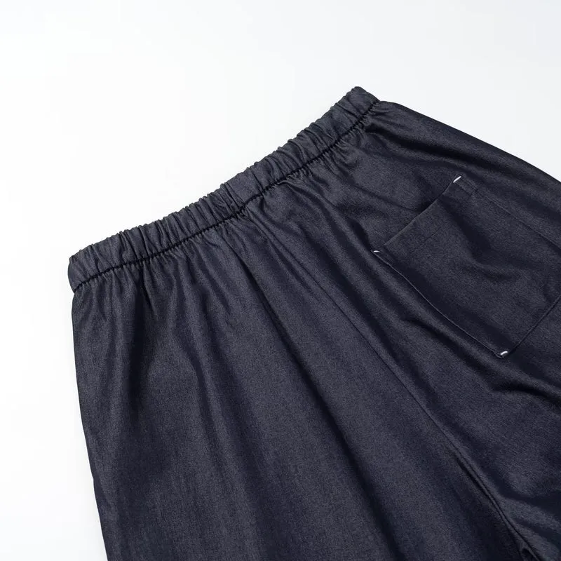 Damen weite Palazzo‑Hose mit Elastikbund und Tunnelzug Nord Taschen
